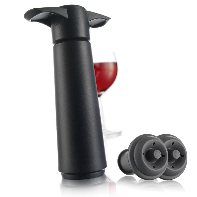 Vacu Vin Weinpumpe Black With 2 Stopfen