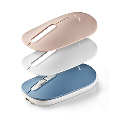 Ngs Wireless Mouse Bluetooth Shell-rb Battery Rechargeable Up To 1600 DPI Blue White Pink — image 1
