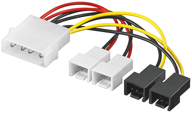 Goobay Adapter 4P-2X 3P 12 Voltios, 2X 3P 5VOLT