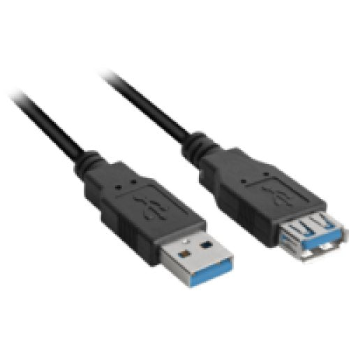 Sharkoon 3M, 2XUSB3.0-A USB Cable 3.2 Gen 1 (3.1 Gen 1) USB a Black