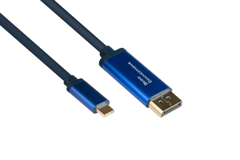Alcasa 4812-CSF030B Adapter Cable Vídeo 3M USB Type-c DisplayPort Blue