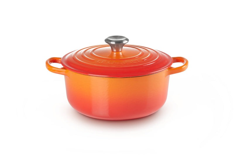 Le Creuset Cocotte Redonda Hierro Fundido, 22CM, 3, 3 L, Todas Fuentes Calor Incluso Inducción, Volcanico