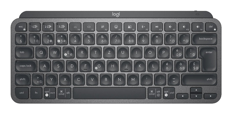 Logitech Teclado Suizo Mx Llaves Mini RF Inalámbrico + Bluetooth Qwertz Graphite