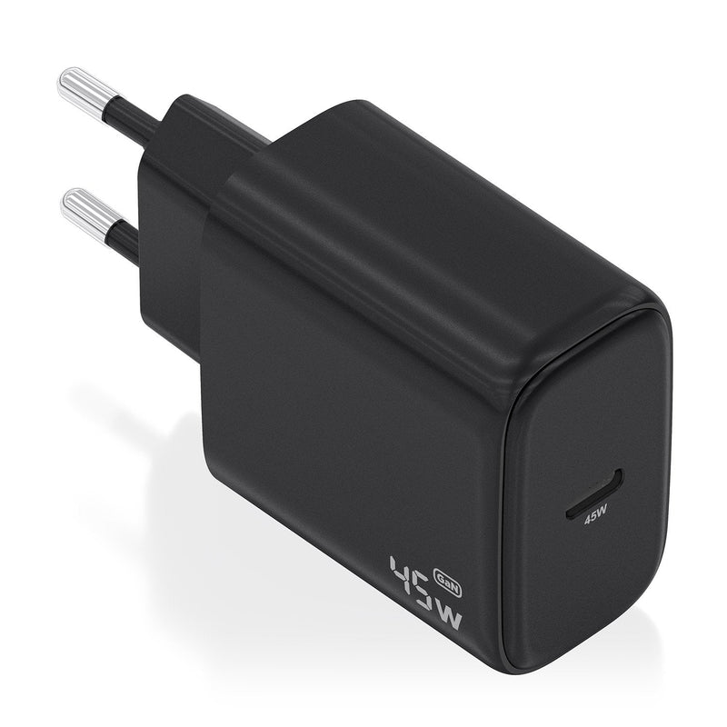 Aisens Charger GaN 45W, 1x USB-C PD 3.0, Black
