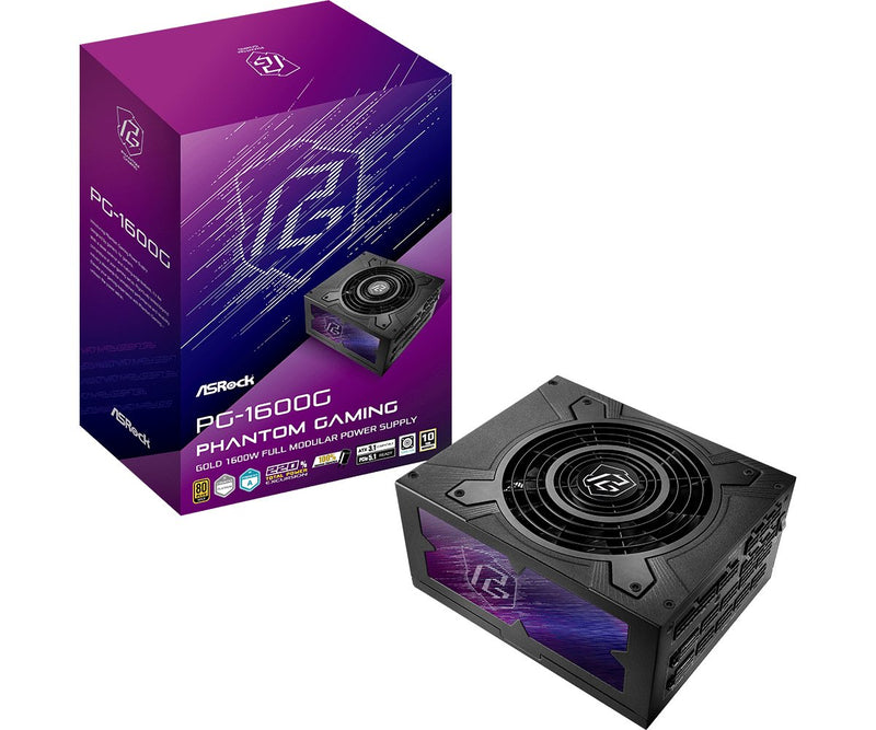 Asrock Power Supply Phantom Gaming 1600W 80 Plus Gold
