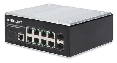 Intellinet 8-PORT GB PoE + Web-managed Indumrie-switch 2XSFP — image 1