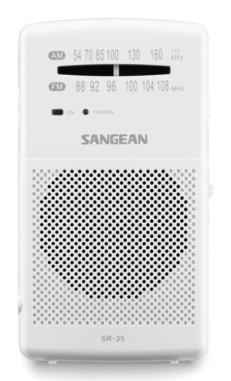 Sangean SR-35 White/ Radio Bolsillo Fm/Am/Speaker Integrado/Socket Headphones