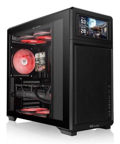 Thermaltake PC Case TR300 Tg Black Tempered Glass Power Extension Cord 120MM Fan