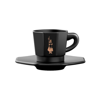 Bialetti Set Of 4 Cups Perfetto Moka Porcelana 4X 75ML Black — image 1