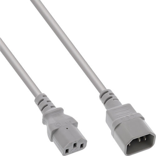 Inline Prolongación Cable Power , C13 a C14, Grey 0,3M — image 1