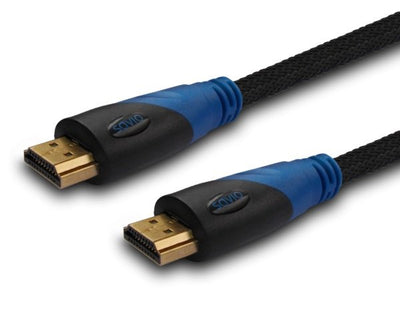 Savio Cable CL-02 HDMI V1.4 1.5MT Ethernet 3D Dolby Truehd 24K Nylon Oro 1.5M — image 1