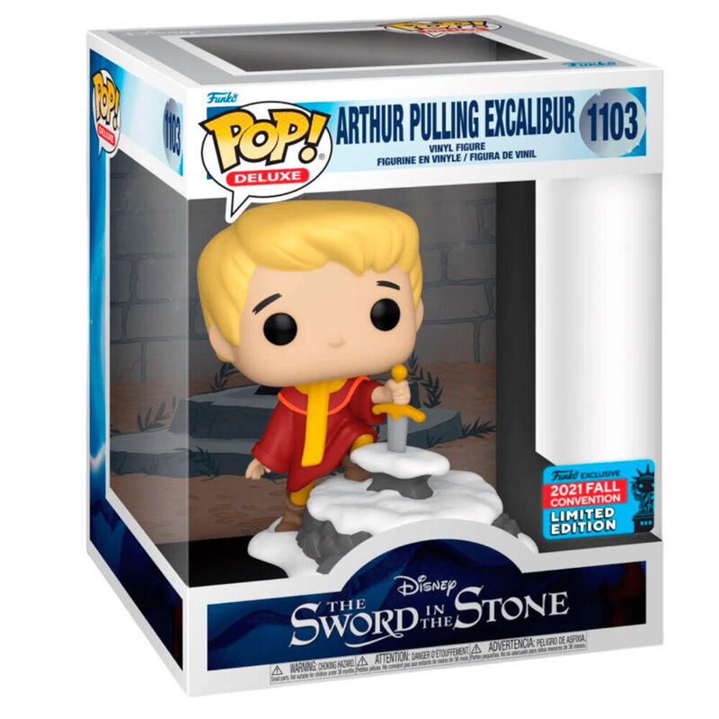 Figura Pop Deluxe Disney Espada Piedra Arthur Pulling Excalibur Exclusive