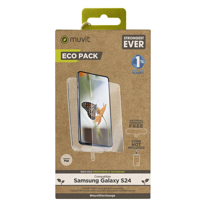 Muvit Case Samsung Galaxy S24 + Screen Protector Glass Tempered Flat — image 1