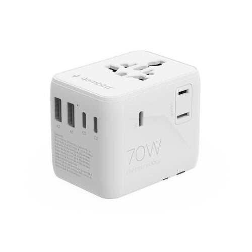 Gembird Universal Travel Power Adapter 70W White — image 1