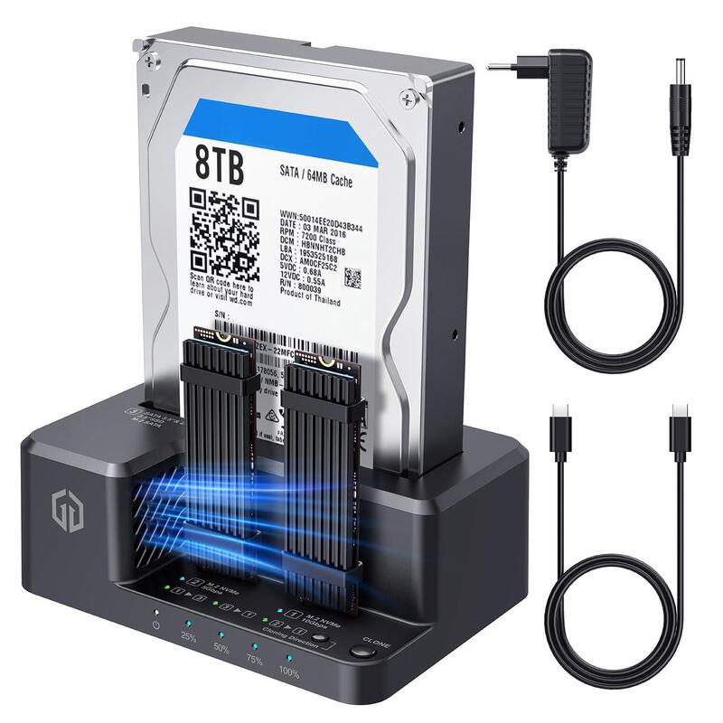 Graugear Docking-& Klonstation M2 NVMe/SATA SSD 2,5/3,5 USB