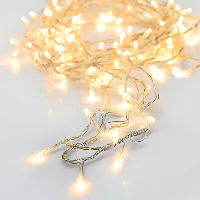 Garland a Batteries Multifuncion 24 Leds Cable Transparent Light White Calido 2,30M