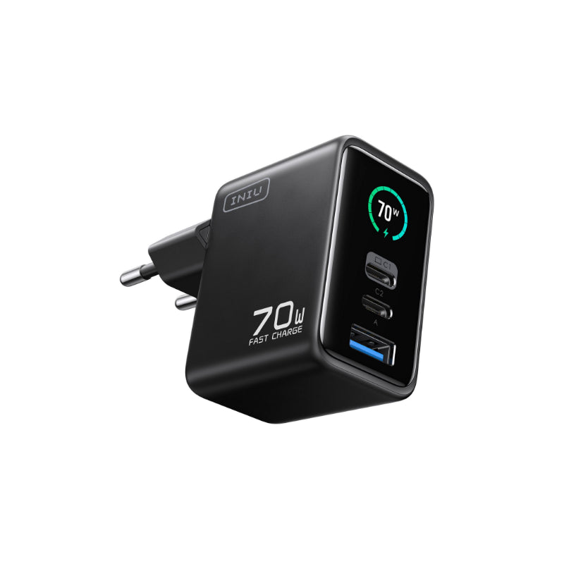 Iniu Charger Display Leopard 70W 2USB-C + 1USB-A