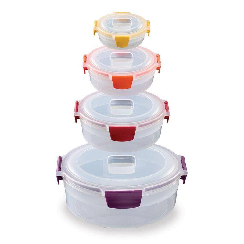 Joseph Nest Lock 4-PIECE Multic. Round Food Container Set