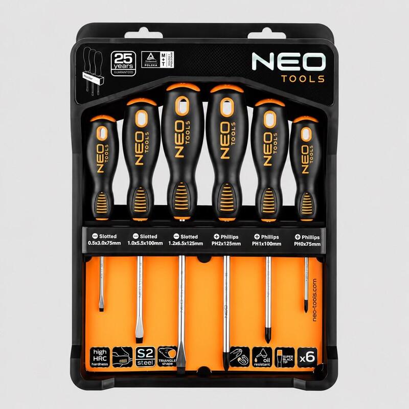 Neo Tools Set de Destornilladores, 6 Piezas