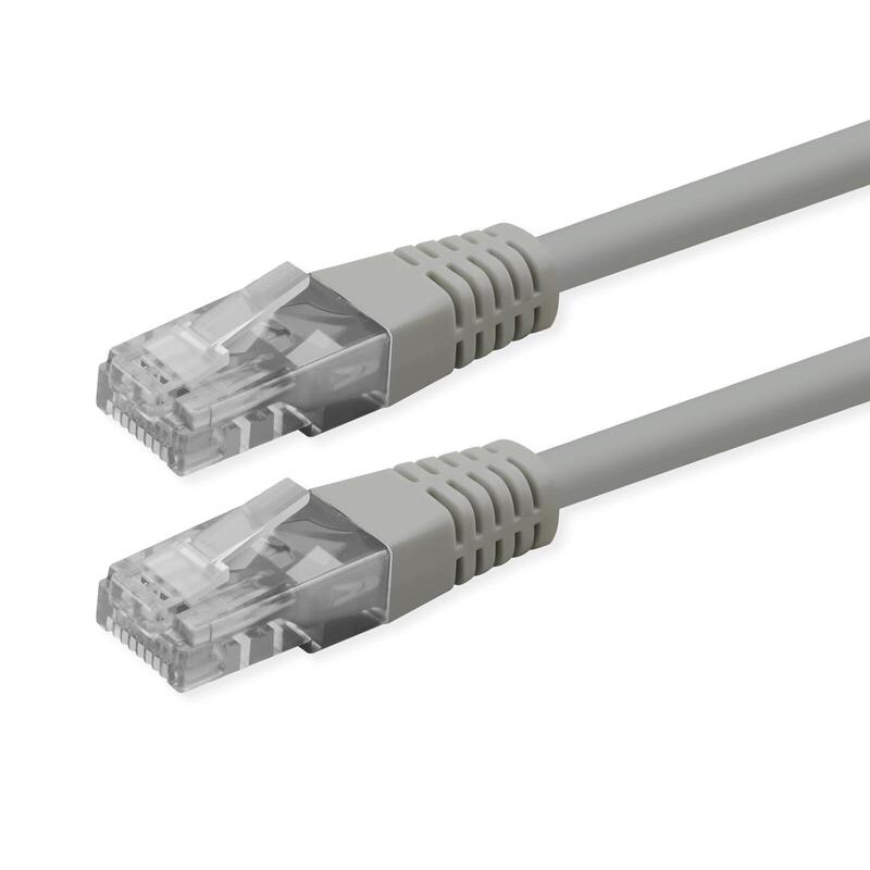 Roline Kab Network Cable CAT.6 Class And UTP PoE Grey 1M