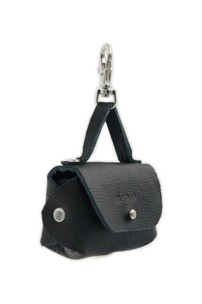Leather Dog Waste Bag Dispenser Bellissima – Black
