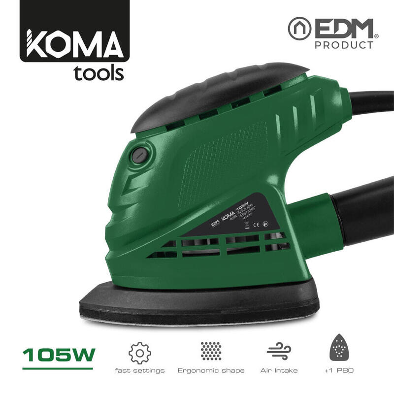 Koma Tools Lijadora Type Mouse 105W 14,1X14,5CM