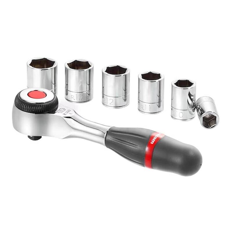 Key Carraca ¼ Pulg With Handle Rotating And Glasses Set Of 7 Pieces