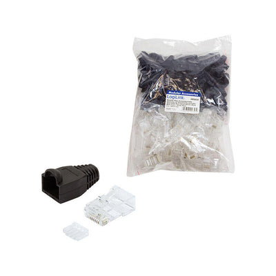 Logilink - Connector Plug CAT.6 RJ45 100PCS. Set, Without Protection Black — image 1