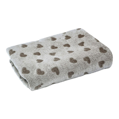 Blanket Grey Corazones Marrones, 100 X 70CM — image 1