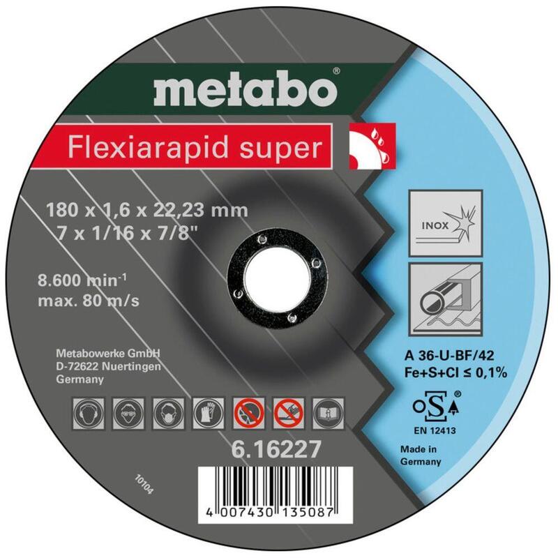 Metabo Flexiarapid Super 180X1,6 X22,23 Inox