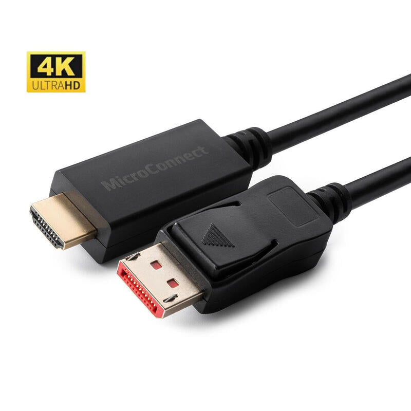 Microconnect MC-DP-HDMI-2004K Adapter Cable Vídeo 2M DisplayPort Black