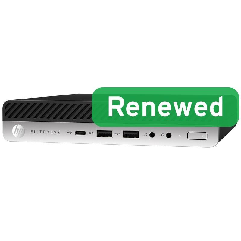 HP Mini PC Refurbished Grade a Elitedesk 800 G4 I5-8500T 8GB 256GB SSD Intel UHD Graphics 630 Wi-Fi W11 Pro