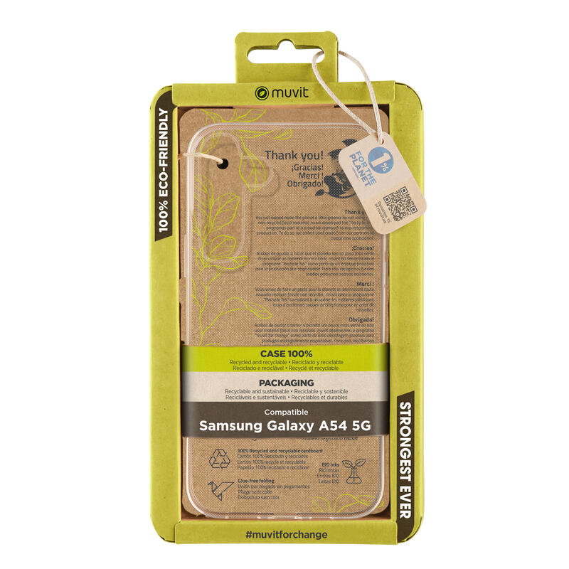 Muvit For Change Case Recycletek Compatible With Samsung Galaxy A54 5G Transparent