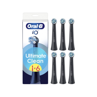Oral-b Io Ultimateclean Replaceable Toothbrush Heads, 6-PACK, Black — image 1