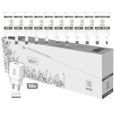 Tech One Tech Pack 10 Chargers Wall Basik TEC2954 1x USB 12W — image 1