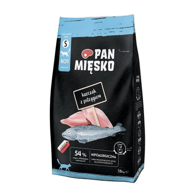 Pan Miesko Comida Mascotas Sucha Gato Pollo Z Pstragiem (dorosly) Chrupki S 1,6KG — image 1