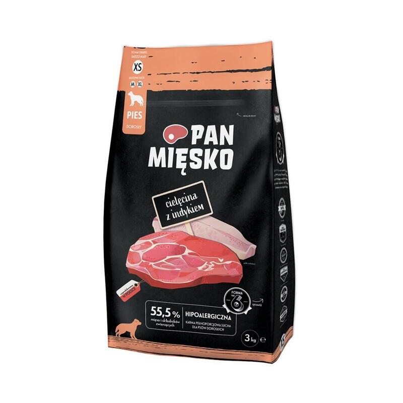 Pan Miesko Ternera With Pavo Alimento Seco Perro Crunchy Xs 3KG