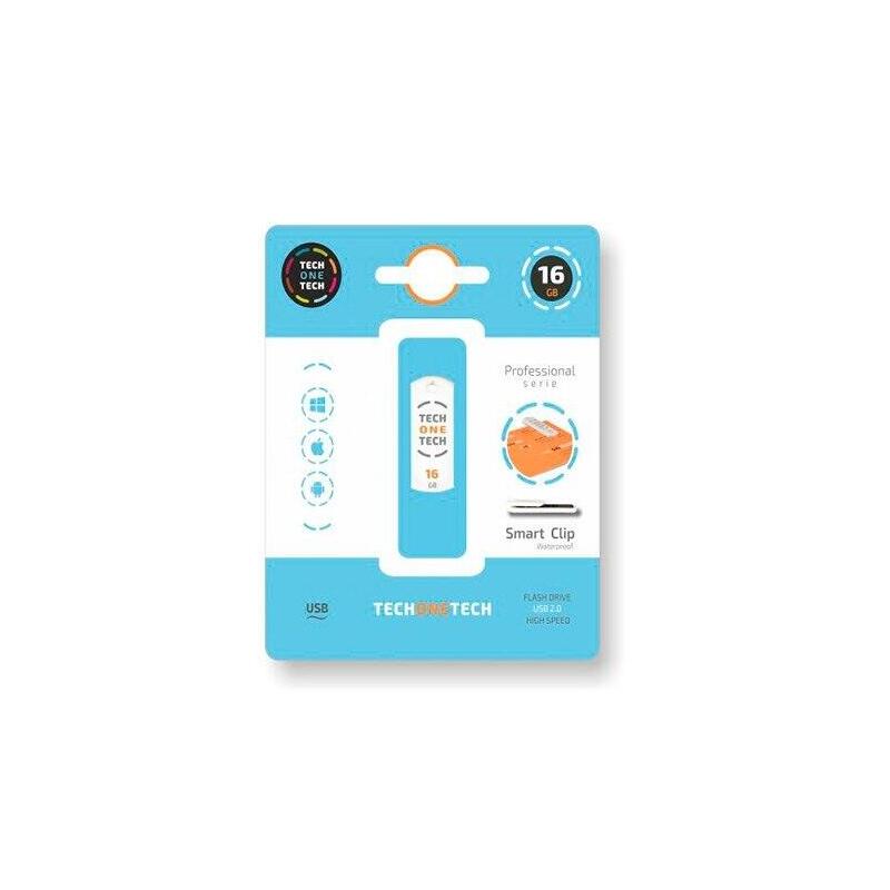 Tech One Tech USB Flash Drive 16GB Pro Smart Clip USB 2.0