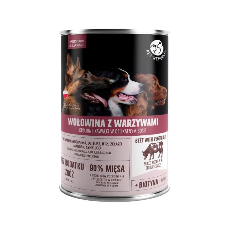 Pet Republic Adult Medium & Large Beef With Vegetables - Comida Húmeda Perros - 1250G