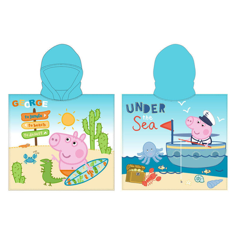Poncho Towel George Peppa Pig Microfibra