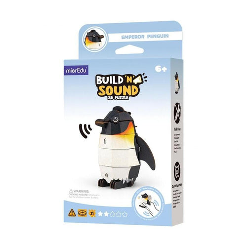 Puzzle 3D Mieredu Buduj I Sluchaj - Pingwin — image 1