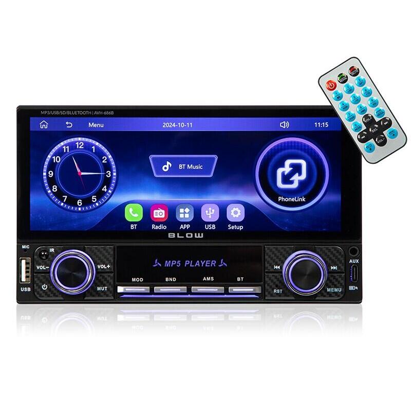 Radio Samochodowe AVH-686B 2DIN 7 Cali Rds MP3/USB/microSD/Bluetooth