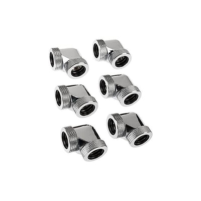 Raijintek Pelias D160906, 16MM, 90 Grad Adapter - 6ER-PACK, Silver — image 1