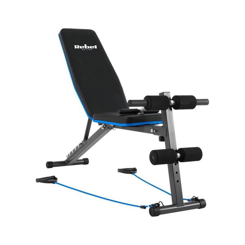 Rebel Active Bench Entrenamiento Inclinado With Bloqueos Piernas And Bandas Elásticas