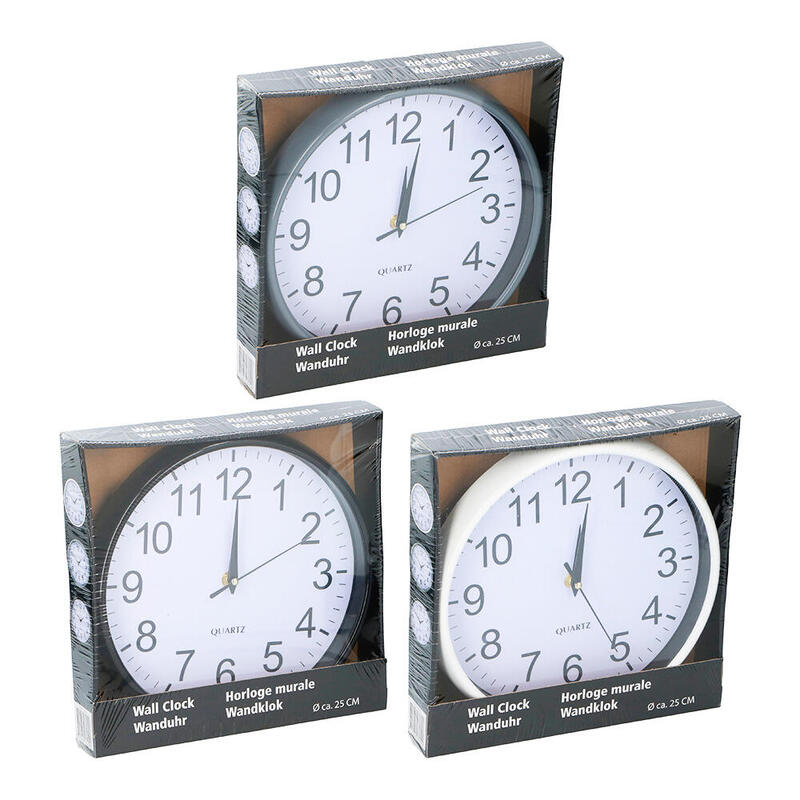Watch Wall Ø25X3CM 3 Colours Surtidos