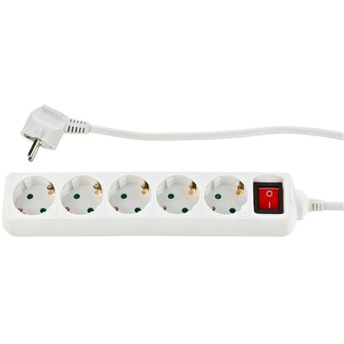 Rev Socket Line 5-FOLD 3,0M With Switch White — image 1