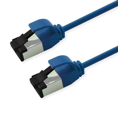 Roline S FTP Network Cable KAT.8.1, Slim, PoE, Blue 0,3M — image 1