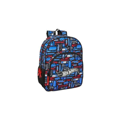 Safta Hot Wheels Backpack Kids - Adaptable a Carro - Handle Mano - Bolsillos Laterales - 33X42X14CM — image 1