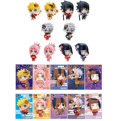 Megahouse Set Figuras With Postales Naruto Shippuden Petit Chara Land 10TH Anniversary — image 1