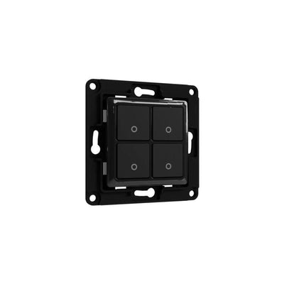 Shelly Wall Switch 4, Pulsador Black 206440 — image 1